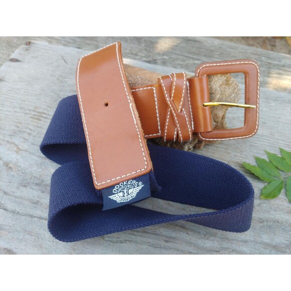 Vintage Womens Large Stretch Belt By Levis Dockers - Picture 2 of 10